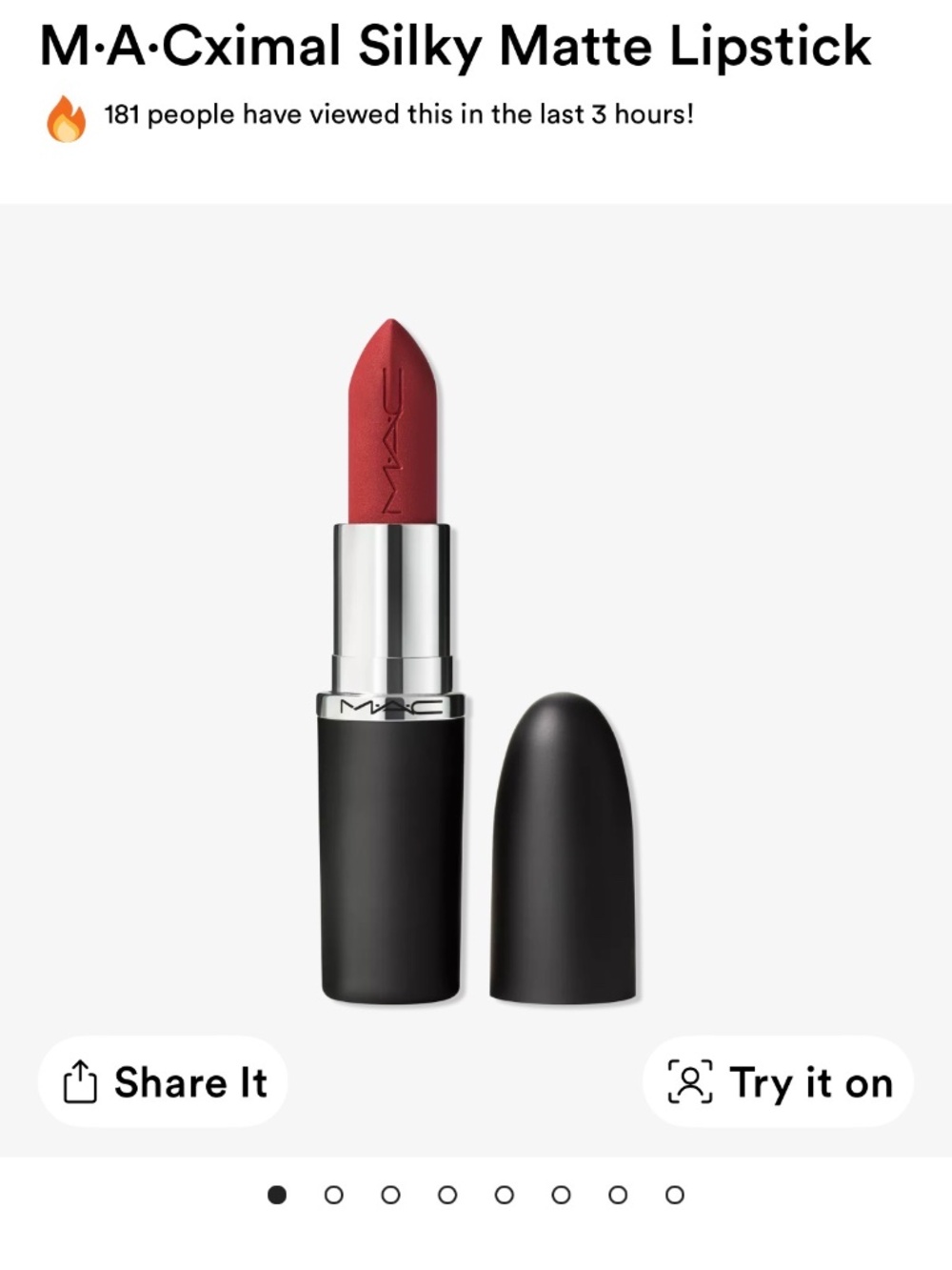 MAC Silky Matte Lipstick #665 Ring the Alarm